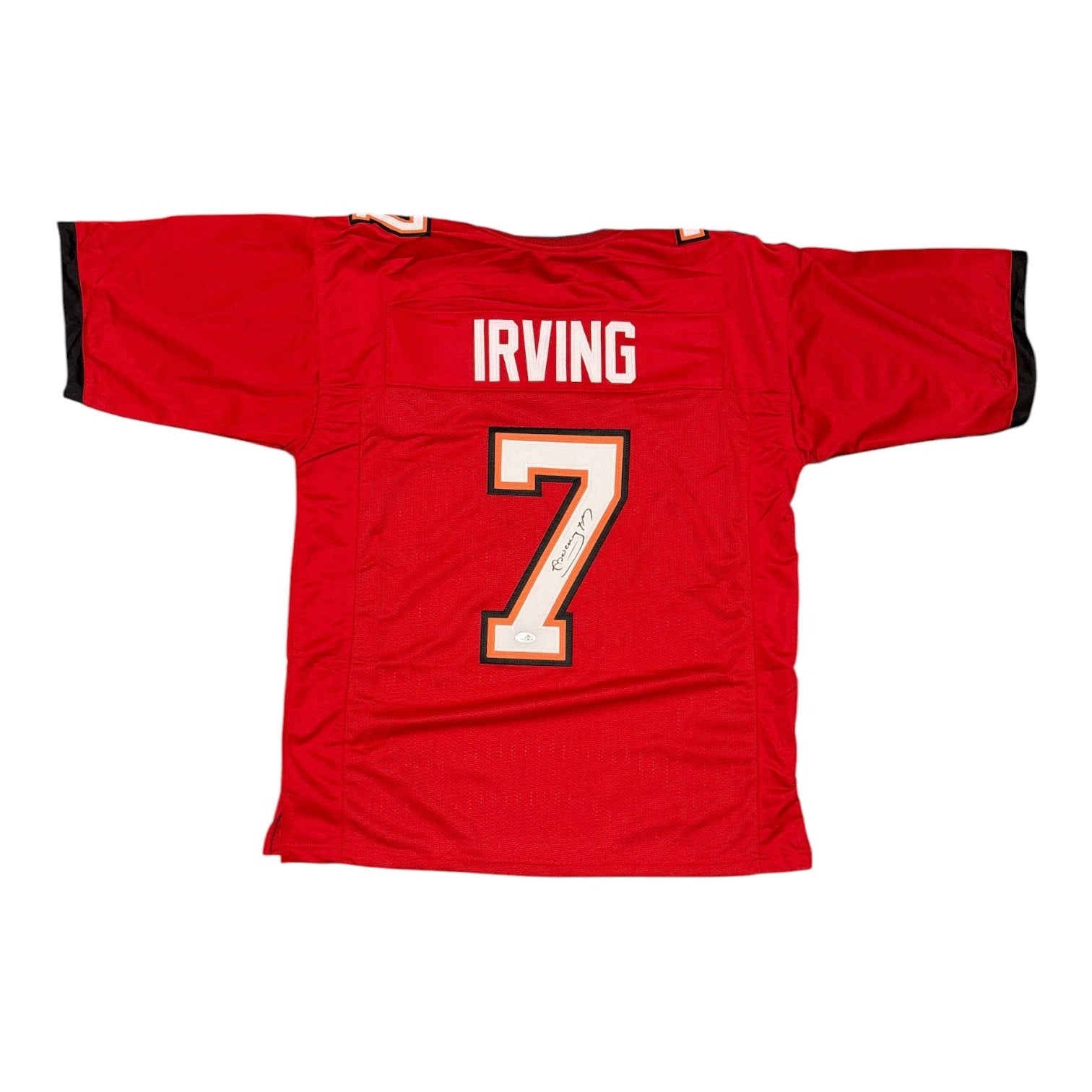 Bucky Irving Signed Tampa Bay Buccaneers Red Custom Jersey JSA Witness COA0