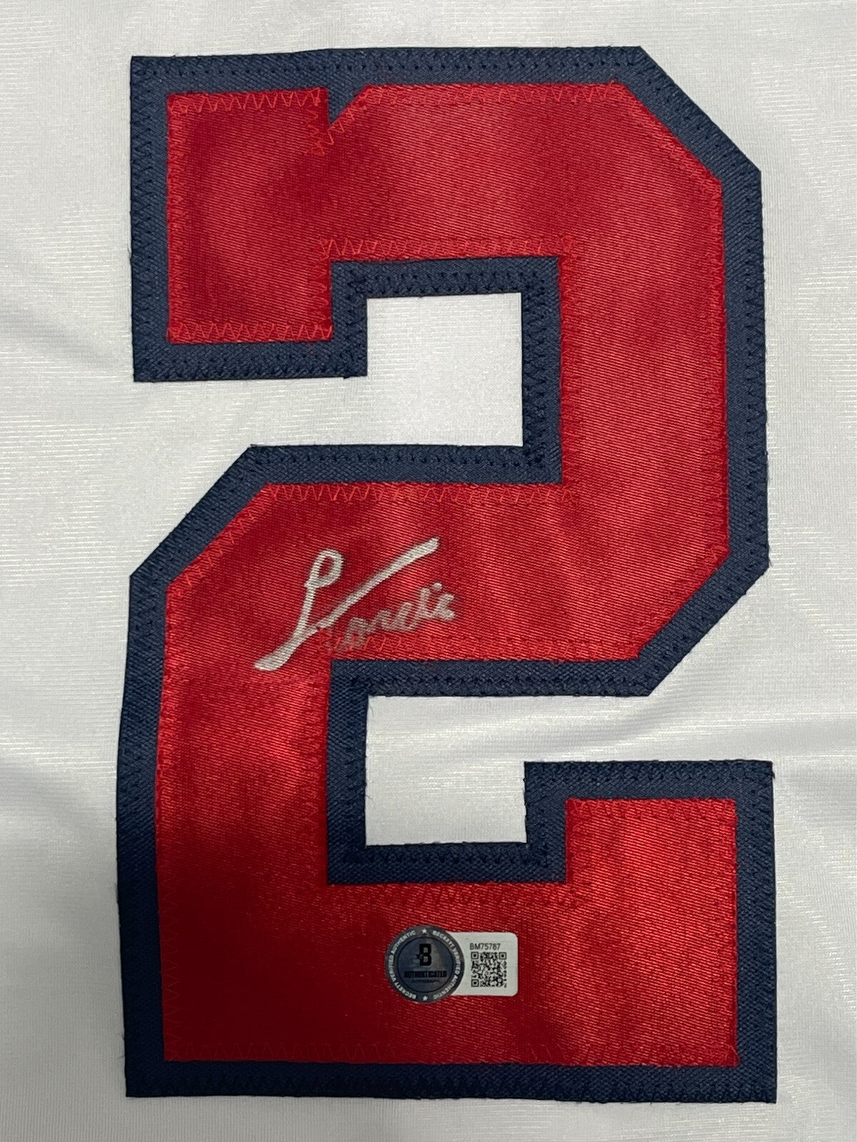 Luis Garcia Signed Washington Nationals Custom Jersey Beckett BAS COA1