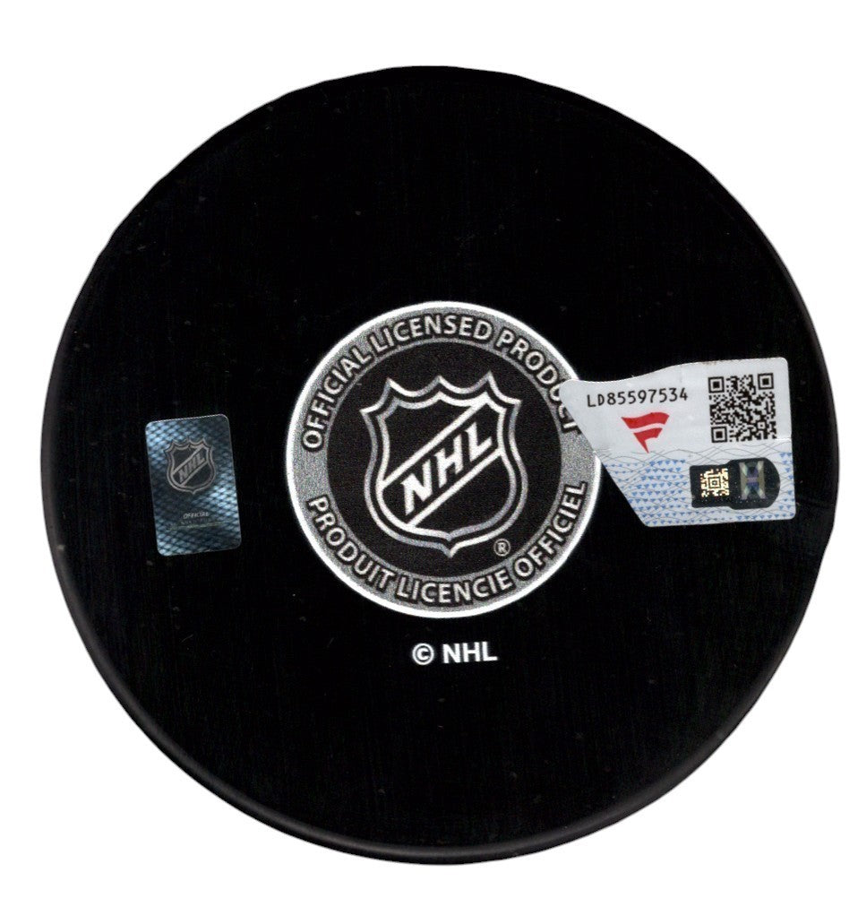 Sam Reinhart Signed Autographed Florida Panthers Logo Puck Fanatics COA1