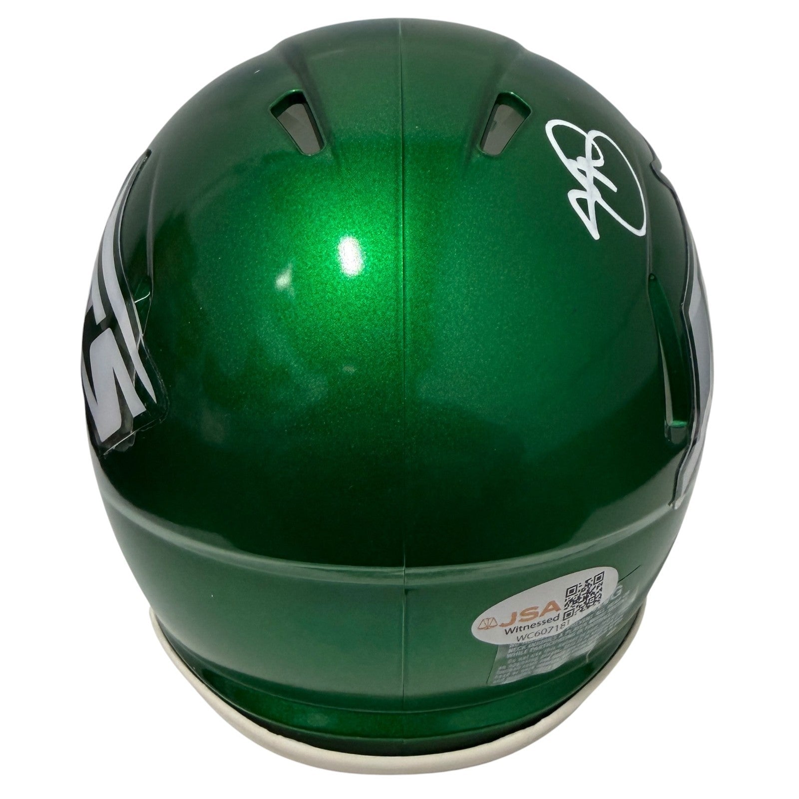 Minkah Fitzpatrick Signed New York Jets Speed Mini Helmet JSA Witness COA2