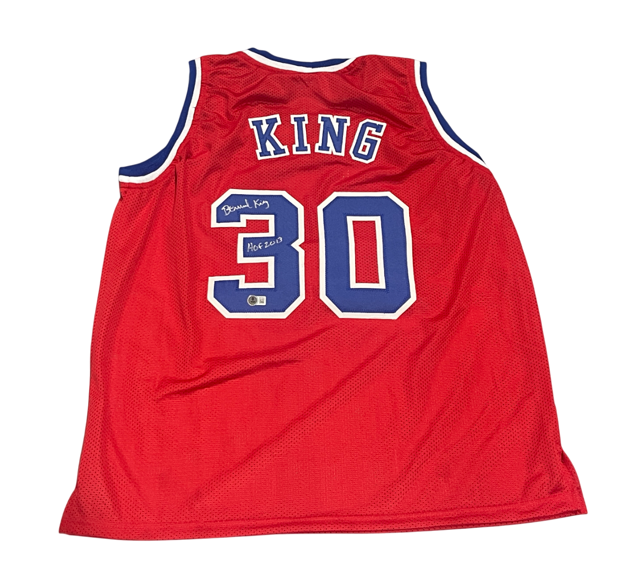 Bernard King Signed Washington Bullets Custom Jersey w/ HOF Beckett Wit BAS COA0