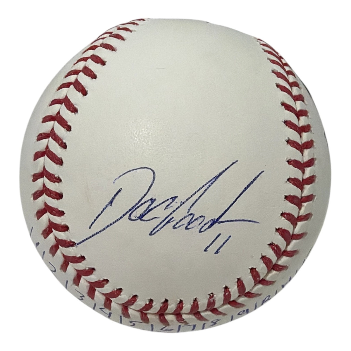 Doc Gooden Signed ROMLB Baseball w/ No Hitter Line Score Beckett Witness BAS COA1