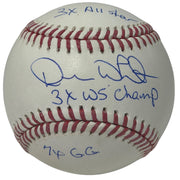 Devon White Signed Autographed ROMLB Baseball w/ 3x Insc JSA Witness COA0