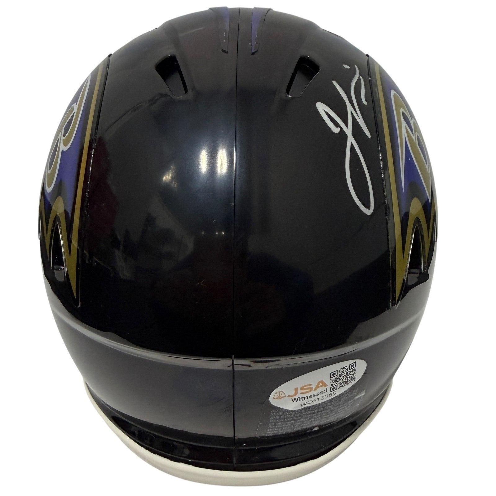 Jamal Lewis Signed Baltimore Ravens Speed Mini Helmet JSA Witness COA2