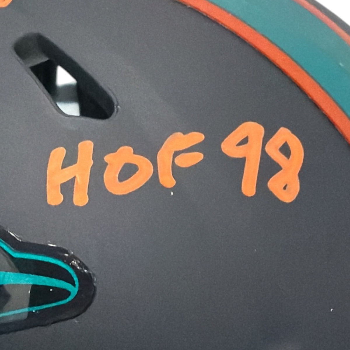 Dwight Stephenson Signed Dolphins Rivalries Mini Helmet w HOF 98 JSA Witness COA2