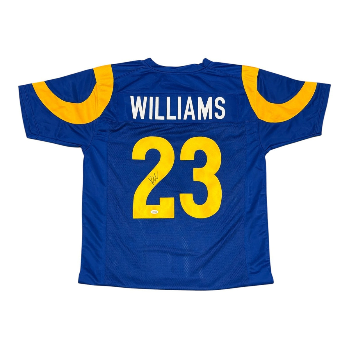 Kyren Williams Signed Los Angeles Rams Custom Blue Jersey JSA Witness COA0