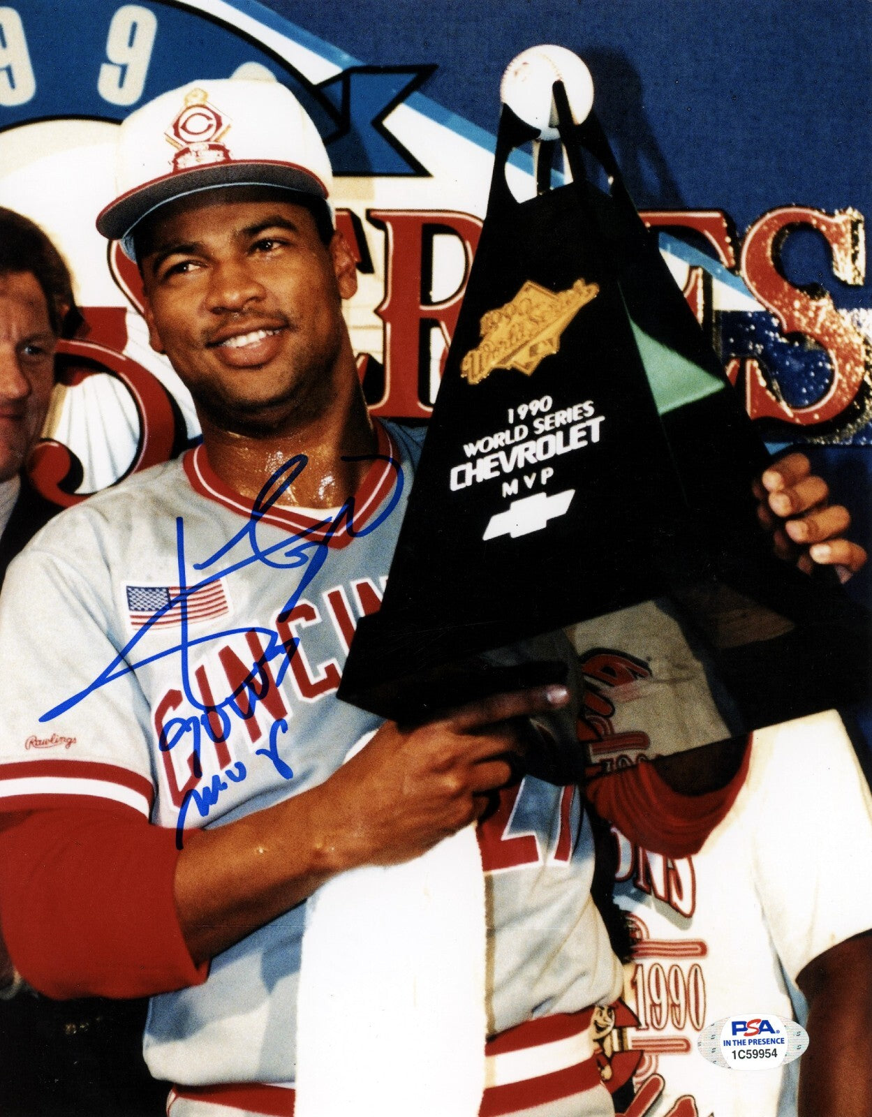 Jose Rijo Signed Autographed Cincinnati Reds 8x10 Photo w/ 90 WS MVP PSA COA #21