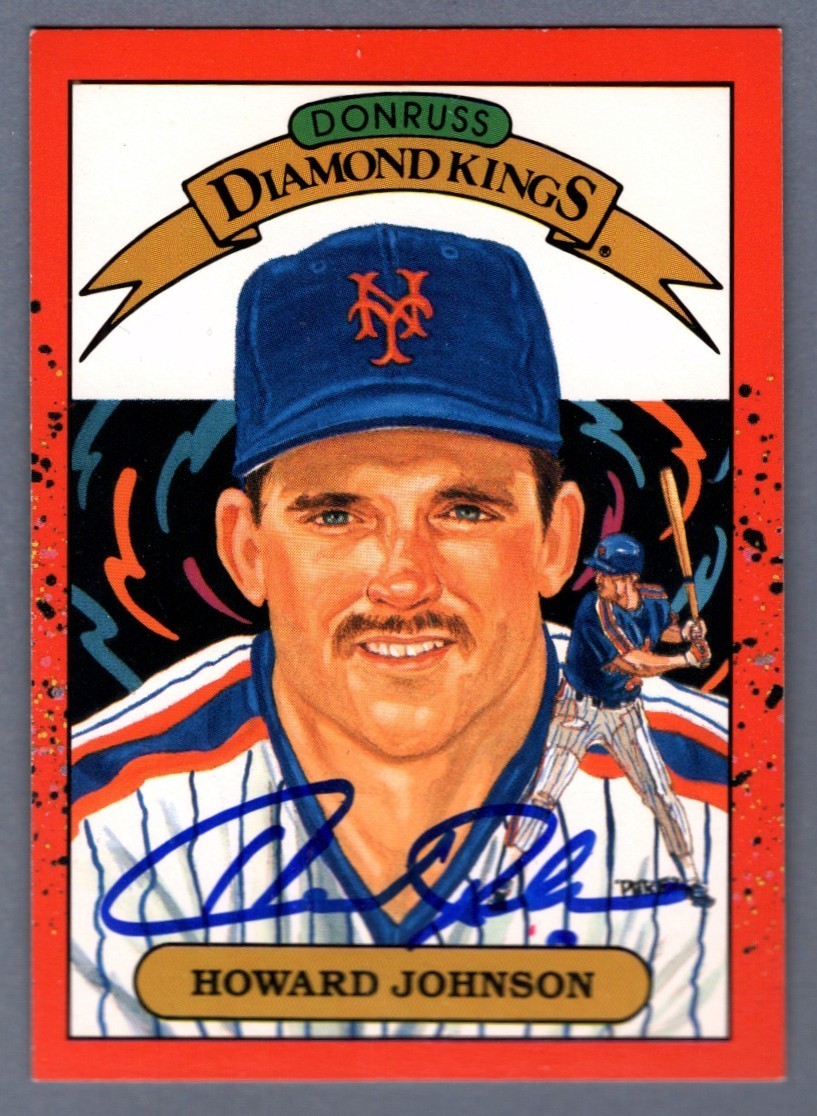 Howard Johnson Signed 1989 Donruss #18 Diamond Kings LSCM COA New York Mets0