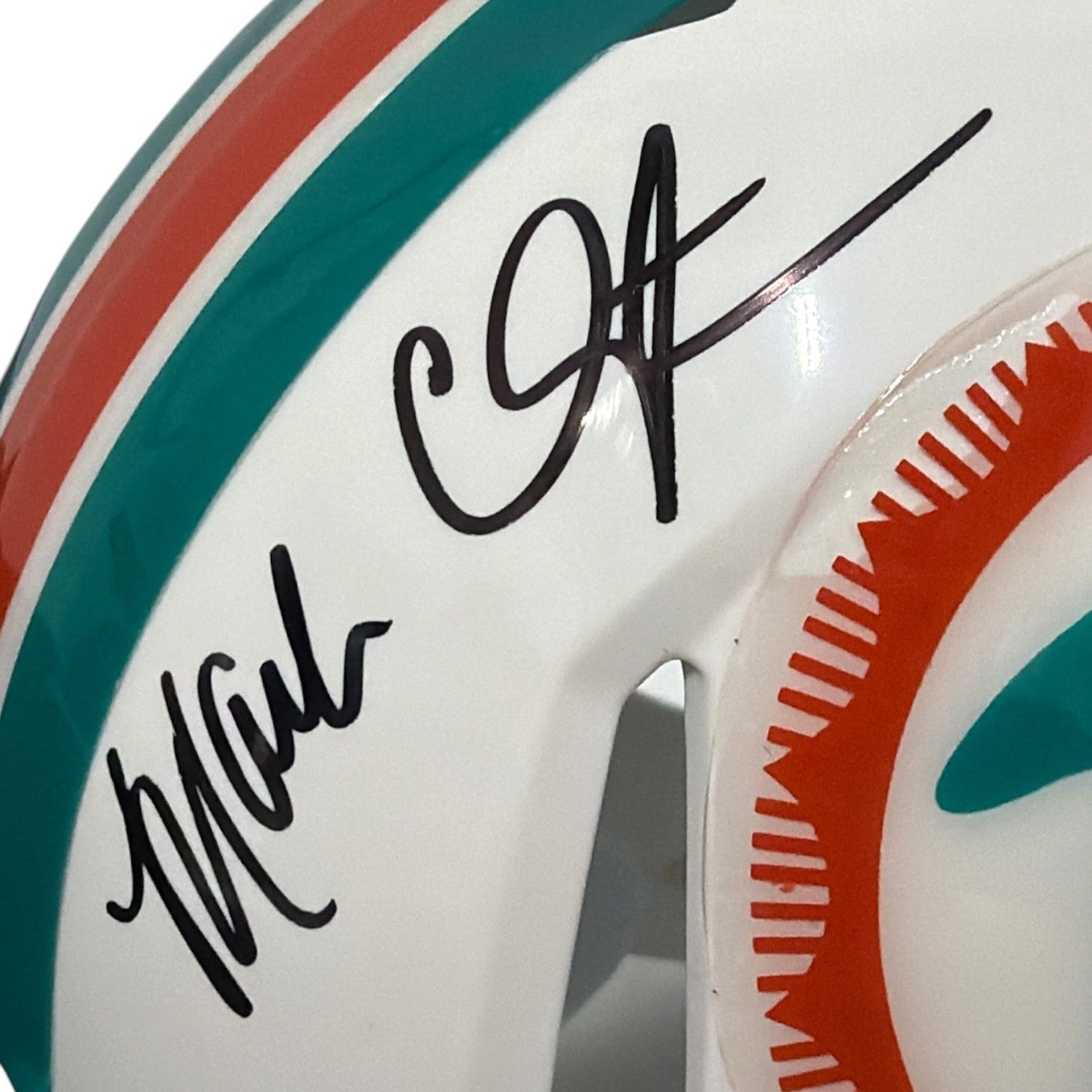 Mark Clayton Signed Autographed Miami Dolphins TB Mini Helmet JSA Witness COA1