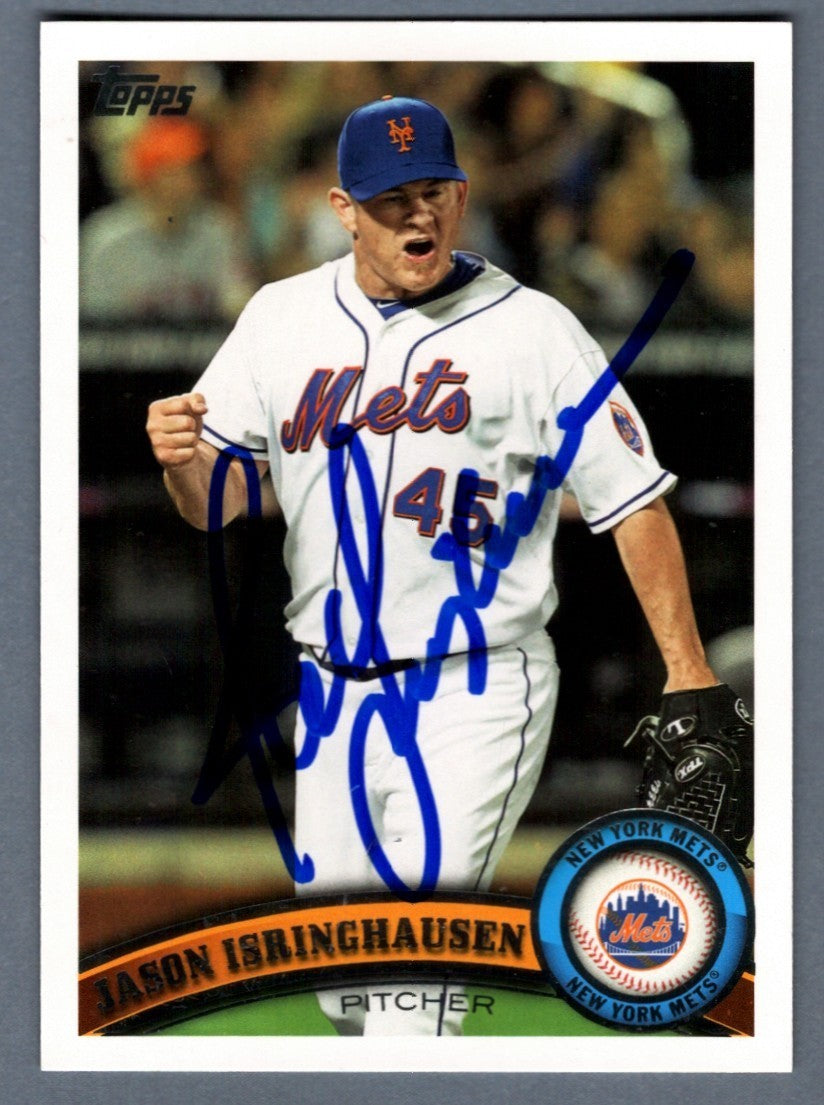 Jason Isringhausen Signed Autographed 2011 Topps Update Series #US266 LSCM COA0