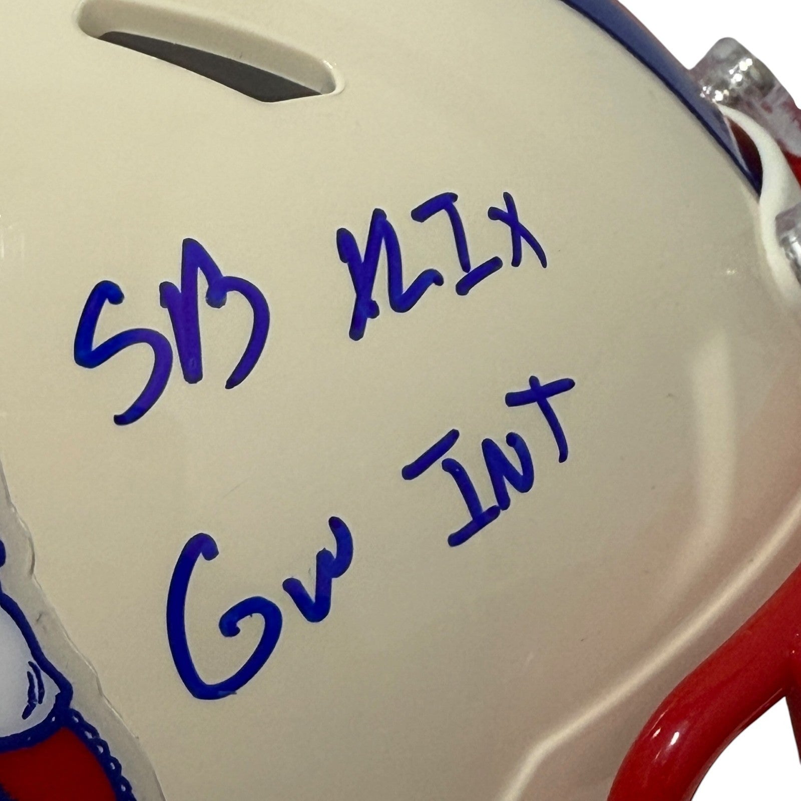 Malcolm Butler Signed Patriots Retro Mini Helmet w/ SB XLIX GW INT JSA Wit COA2