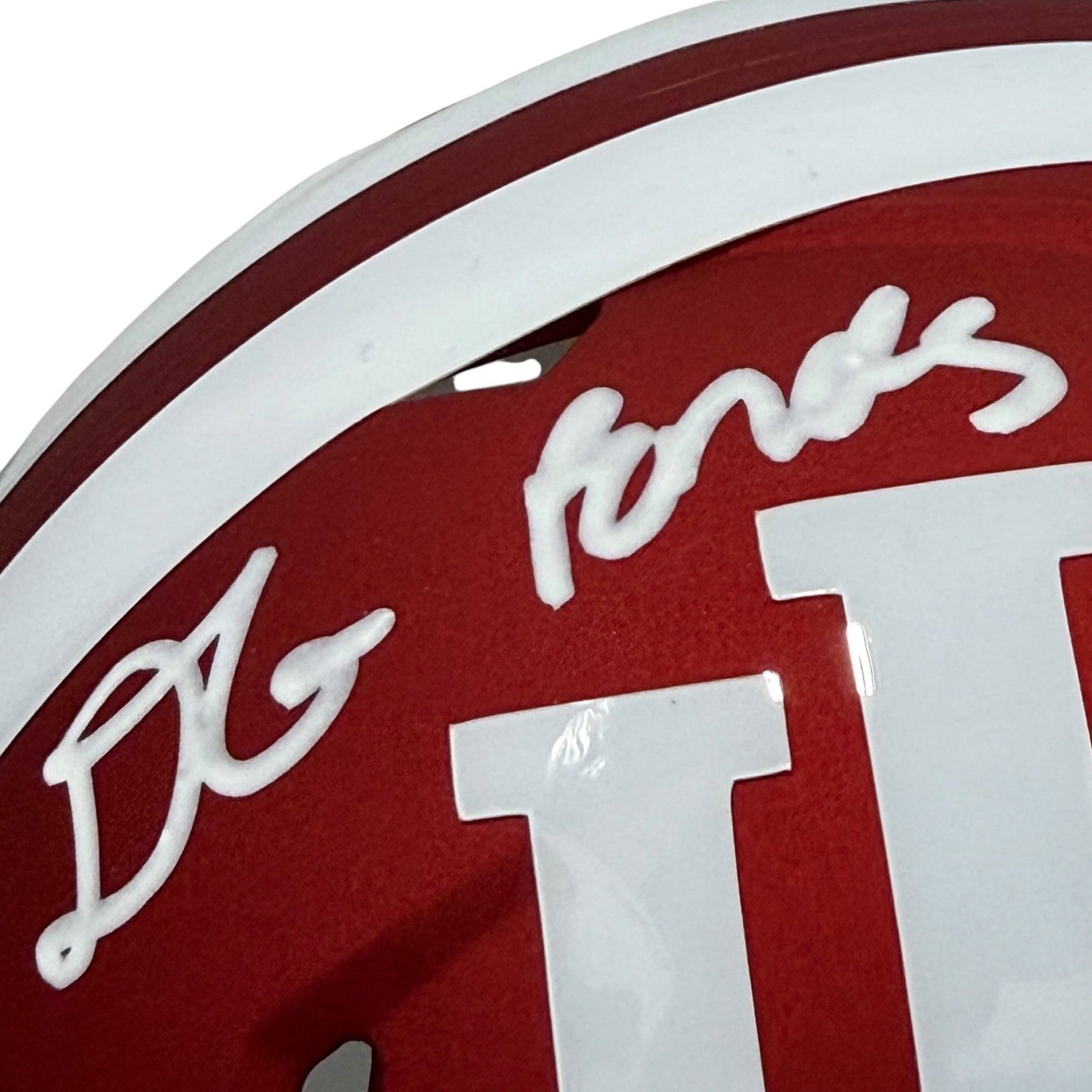 D'Angelo Ponds Signed Indiana Mini Helmet w/ 2026 National Champs! JSA Wit COA1