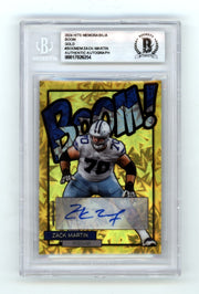 Zack Martin 2024 Hits Memorabilia BOOM Gold #/10 Signed BGS BAS Auto Cowboys0