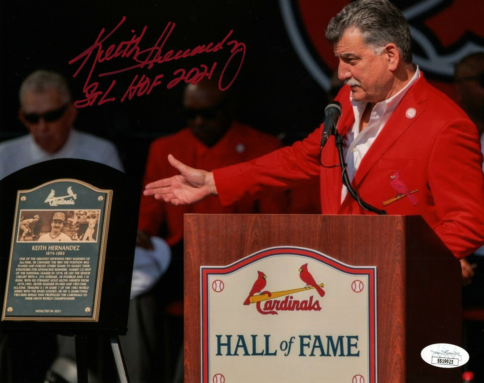 Keith Hernandez Signed St. Louis Cardinals 8x10 Photo w/ 2021 STL HOF JSA COA0
