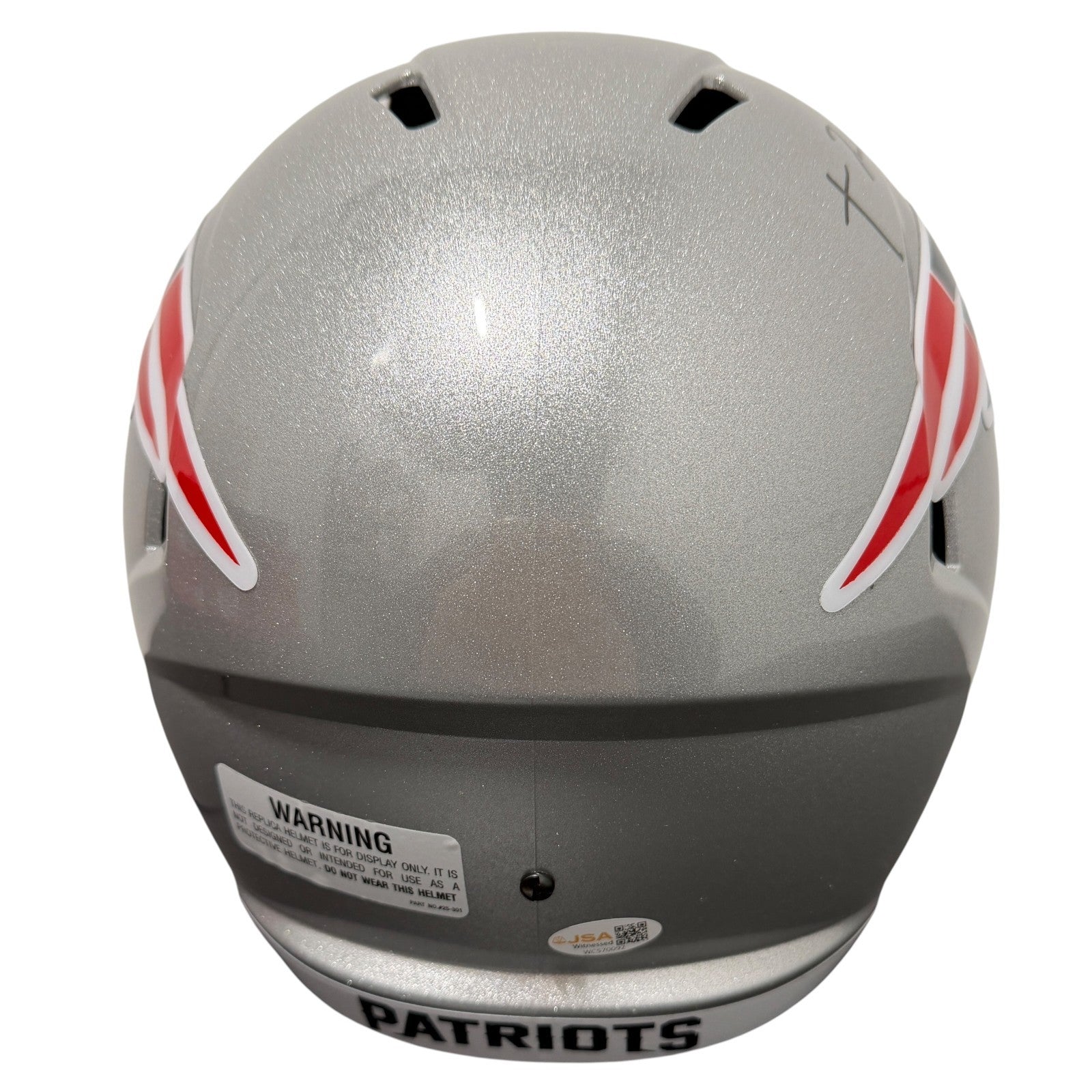 TreVeyon Henderson Signed Patriots Speed FS Full Size Helmet JSA Witness COA2