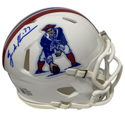 Rodney Harrison Signed New England Patriots TB Mini Helmet Beckett Wit BAS COA0