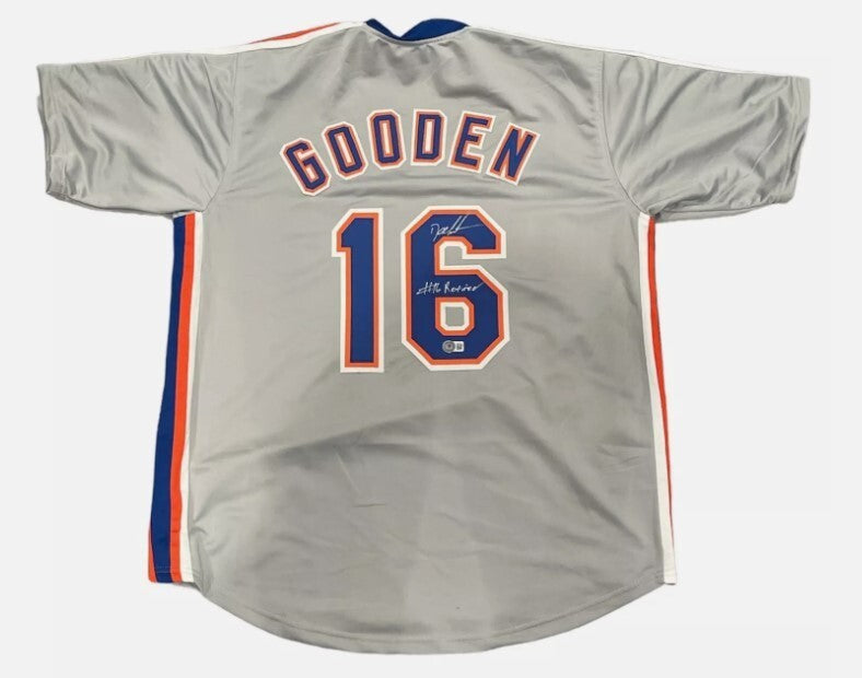 Doc Gooden Signed New York Mets Custom Jersey w/ #16 Retired Beckett W BAS COA0