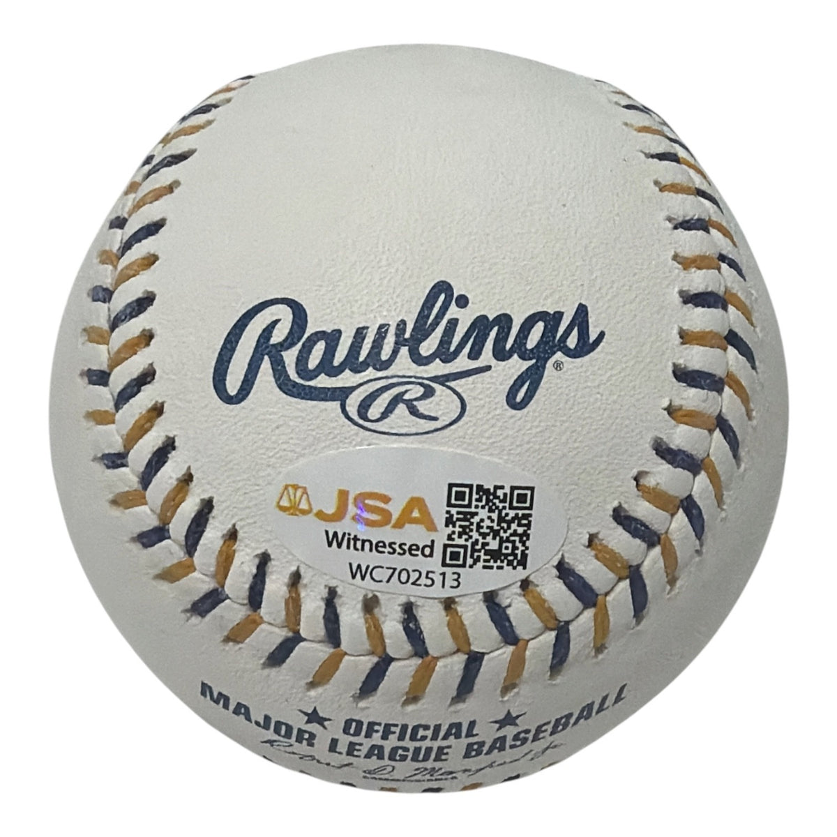 Andrew Fischer Signed Brewers Logo Baseball w/ Brew Crew JSA Witness COA1