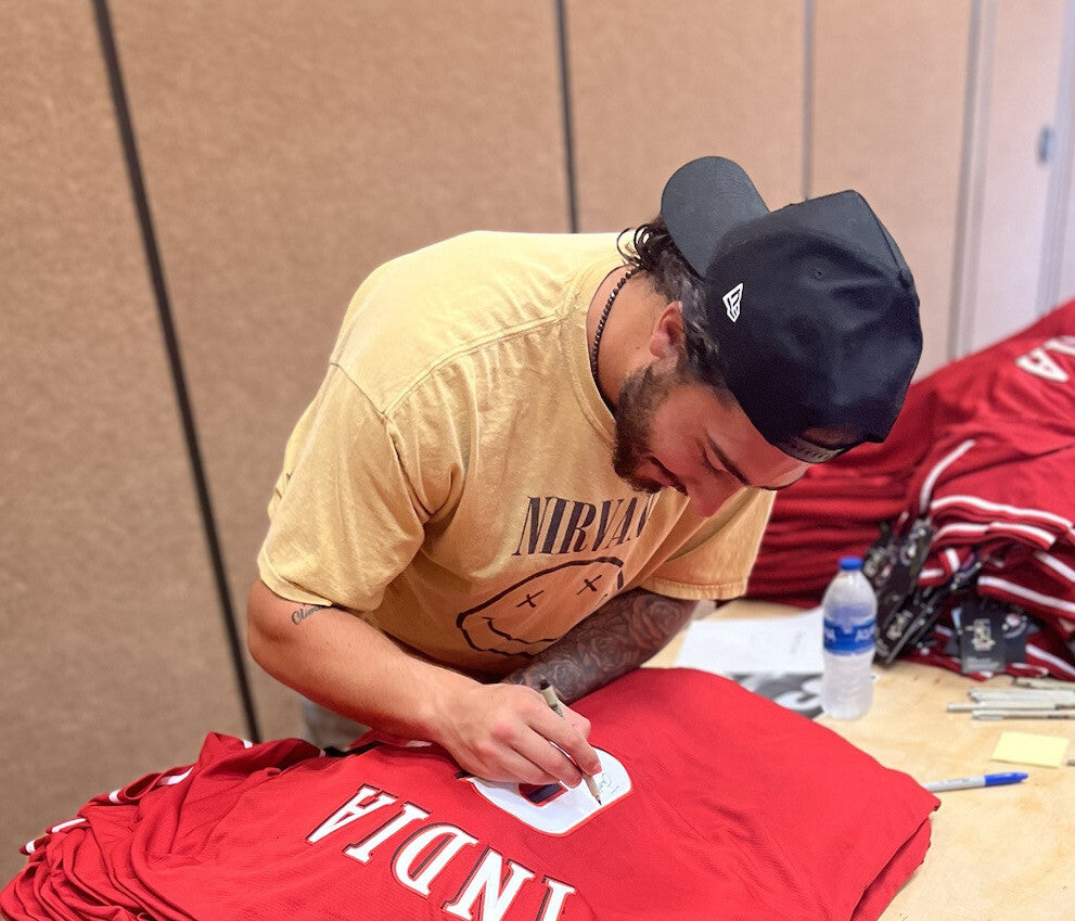 Jonathan India Signed Framed Custom Red Jersey w/ 2021 NL ROY Reds PSA ITP COA2