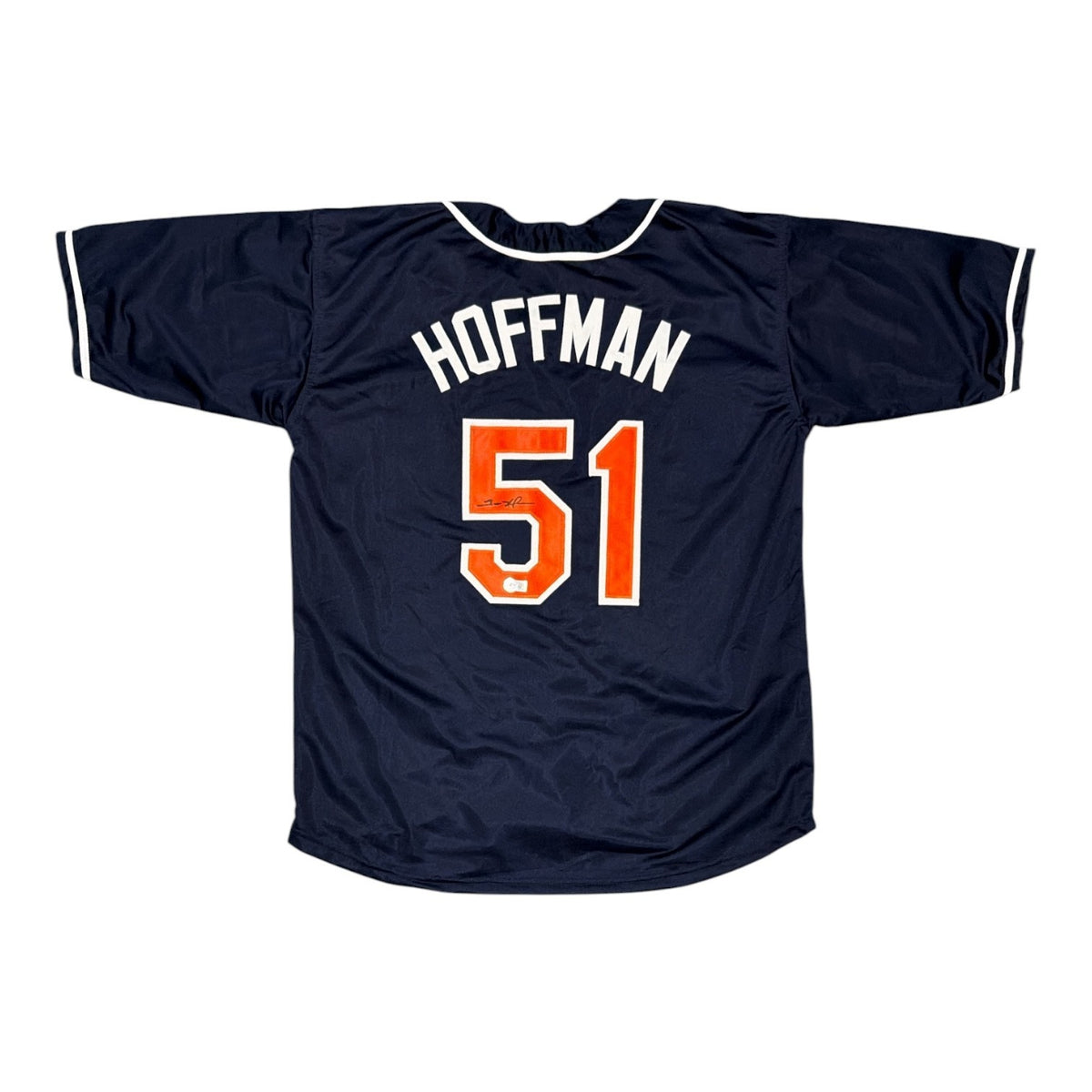 Trevor Hoffman Signed Autographed San Diego Padres Custom Jersey Beckett BAS COA0