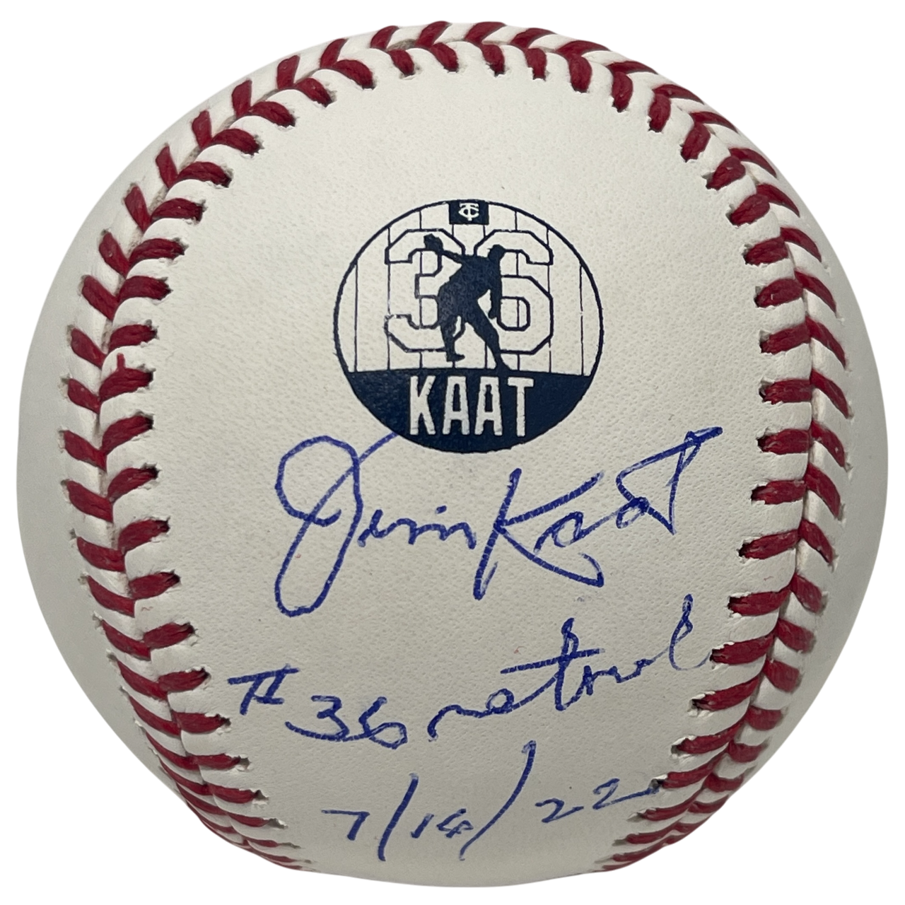 Jim Kaat Signed Retirement Logo ROMLB Baseball w/ #36 Retired Beckett W BAS COA0