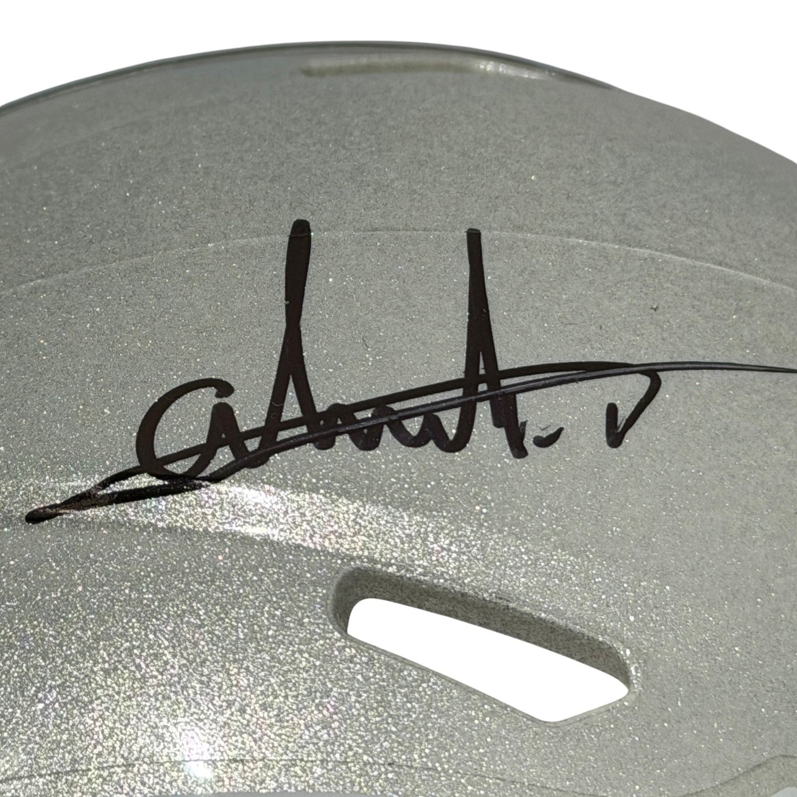 Andres Borregales Signed New England Patriots Speed Mini Helmet JSA Witness COA1