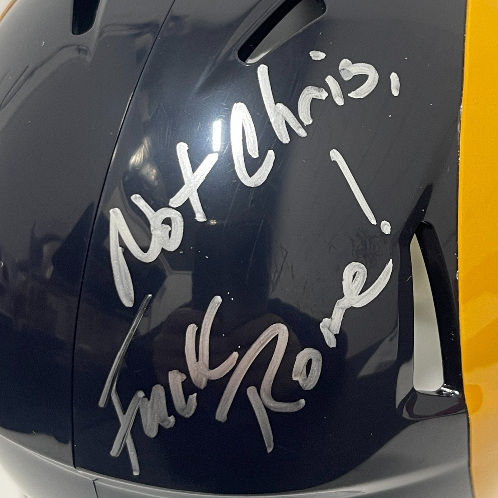 Jim Everett Signed Rams TB Mini Helmet Not Chris F**K Jim Rome Beckett W BAS COA2