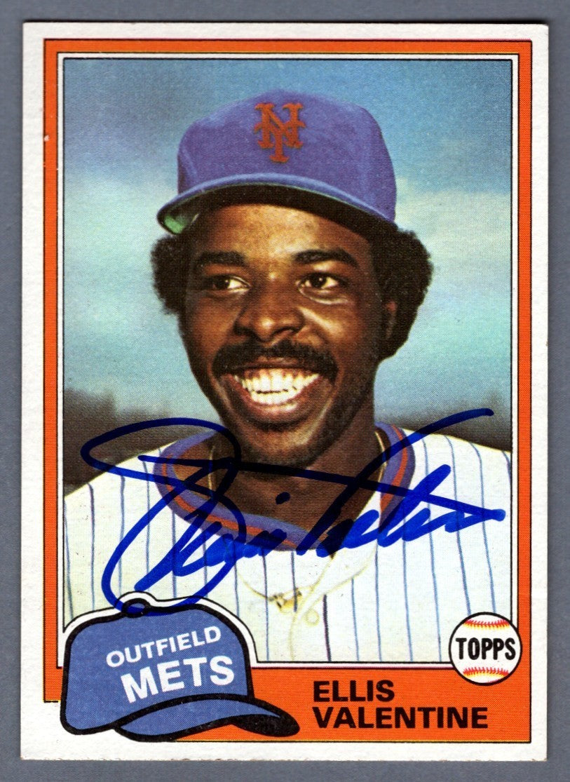 Ellis Valentine Signed Autographed 1981 Topps Traded #849 LSCM COA New York Mets0