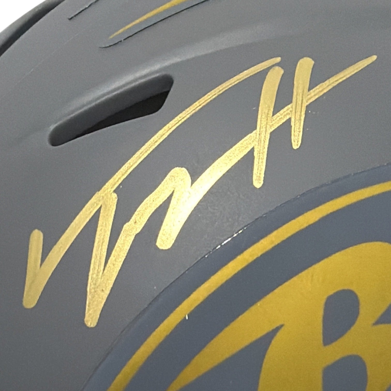 Trey Hendrickson Signed Baltimore Ravens Slate Mini Helmet JSA Witness COA1