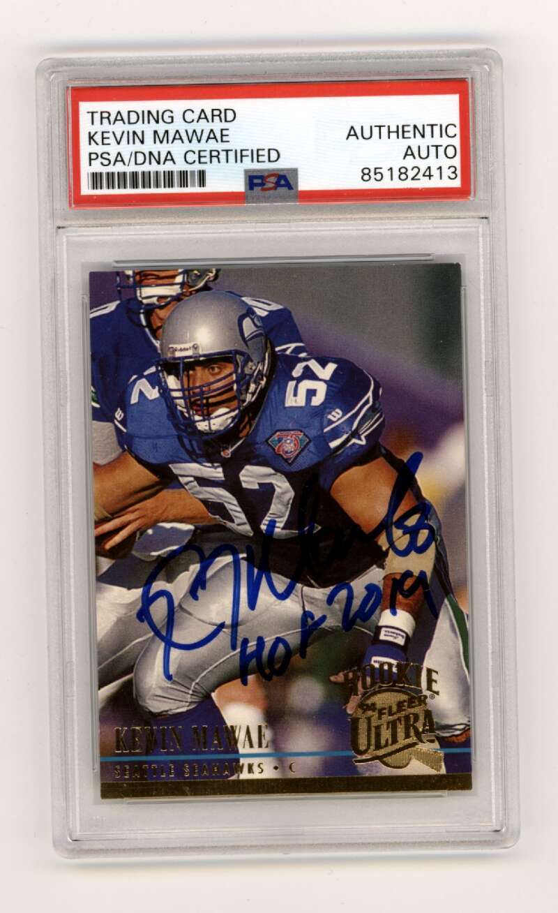Kevin Mawae 1994 Fleer Ultra 508 Rookie RC w/ HOF 2019 Signed PSA Authentic Auto0