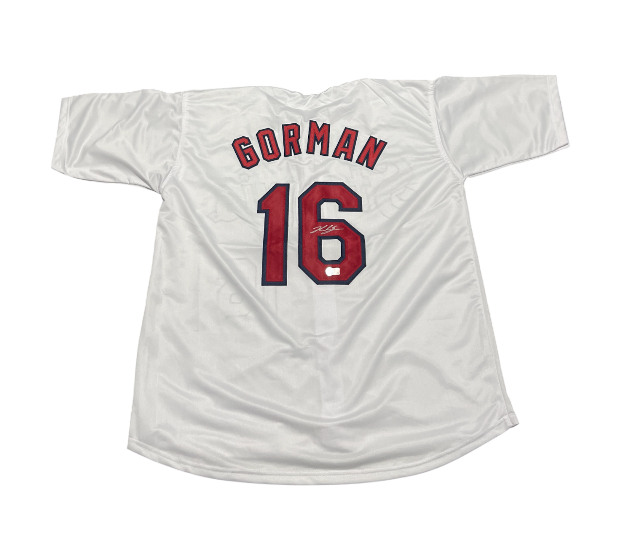 Nolan Gorman Signed St Louis Cardinals Custom Jersey Beckett Witness BAS COA0