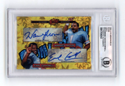 Warren Moon & Earl Campbell 2024 Hits BOOM Gold #1/10 Dual Signed BGS BAS Auto0