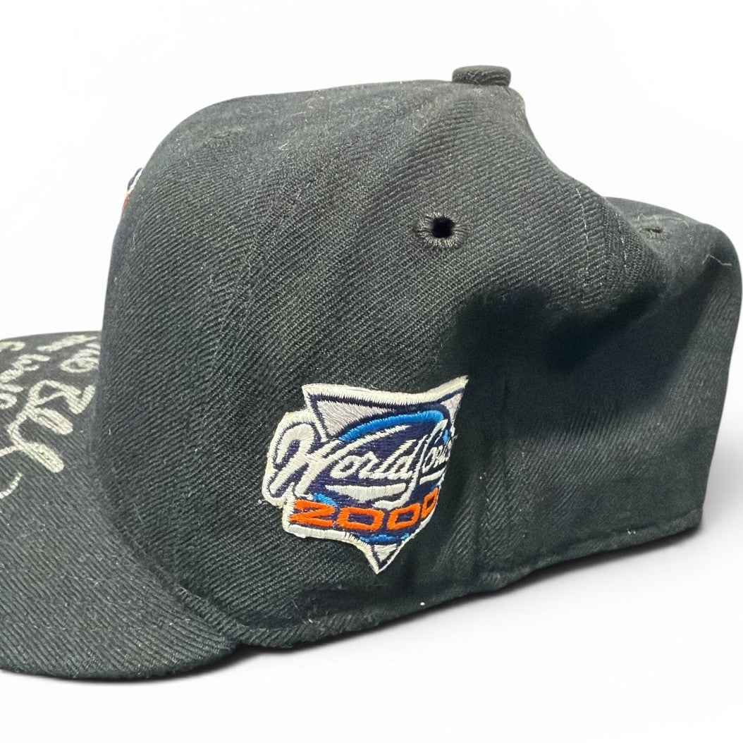 Mike Bordick Signed Game Used 2000 World Series New York Mets Hat JSA Wit. COA2
