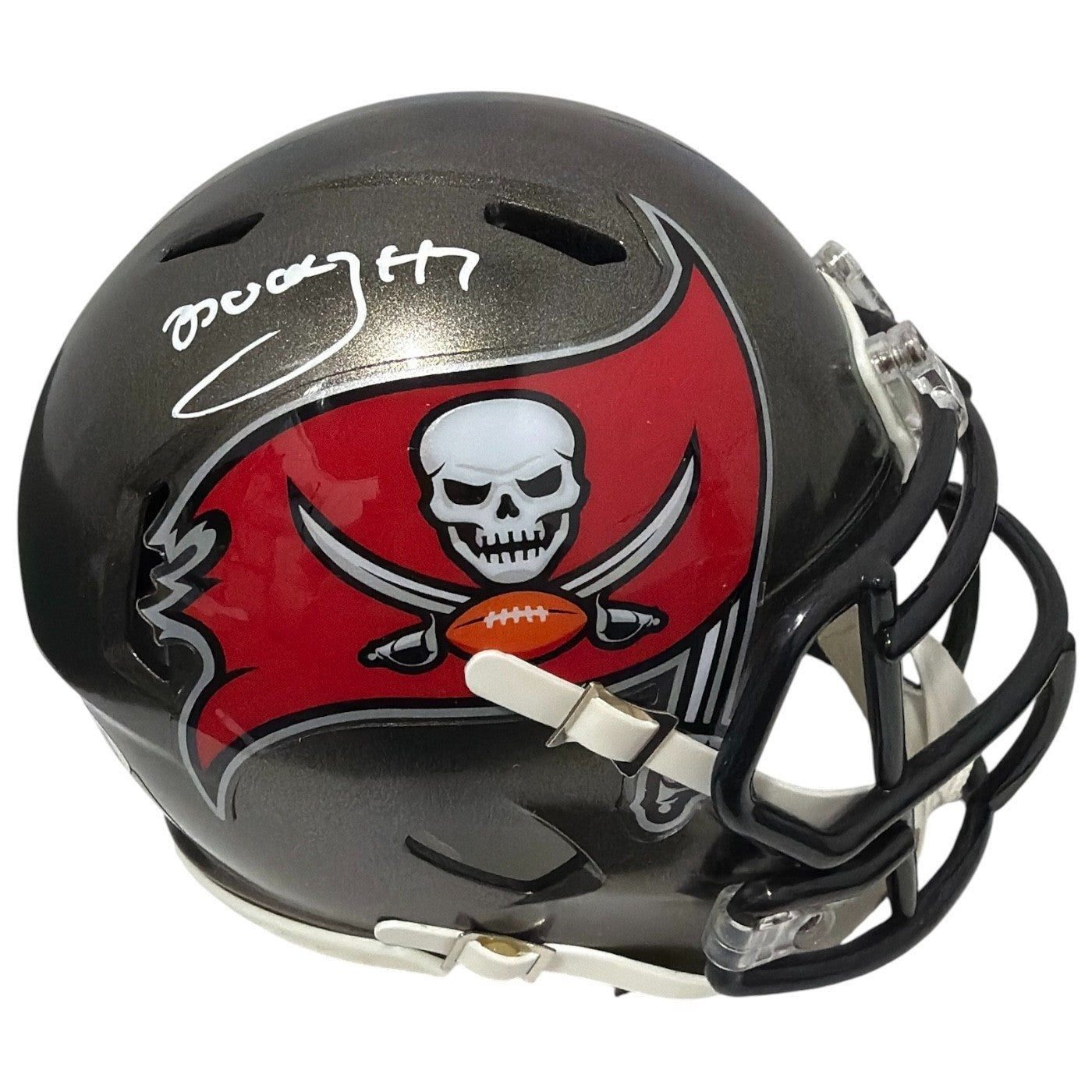 Bucky Irving Signed  Tampa Bay Buccaneers Speed Mini Helmet JSA Witness COA0