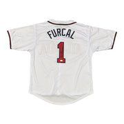 Rafael Furcal Signed Atlanta Braves Custom Jersey w/ 2000 NL ROY JSA Witness COA0