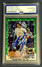 Anthony Volpe 2023 Topps Series 2 460 Green Foilboard RC /499 PSA Authentic Auto0