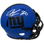 Jeremy Shockey Signed New York Giants Rave Mini Helmet Beckett Witness BAS COA0