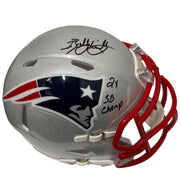 Bobby Hamilton Signed Patriots Speed Mini Helmet w/ 2x SB Champ JSA Witness COA0