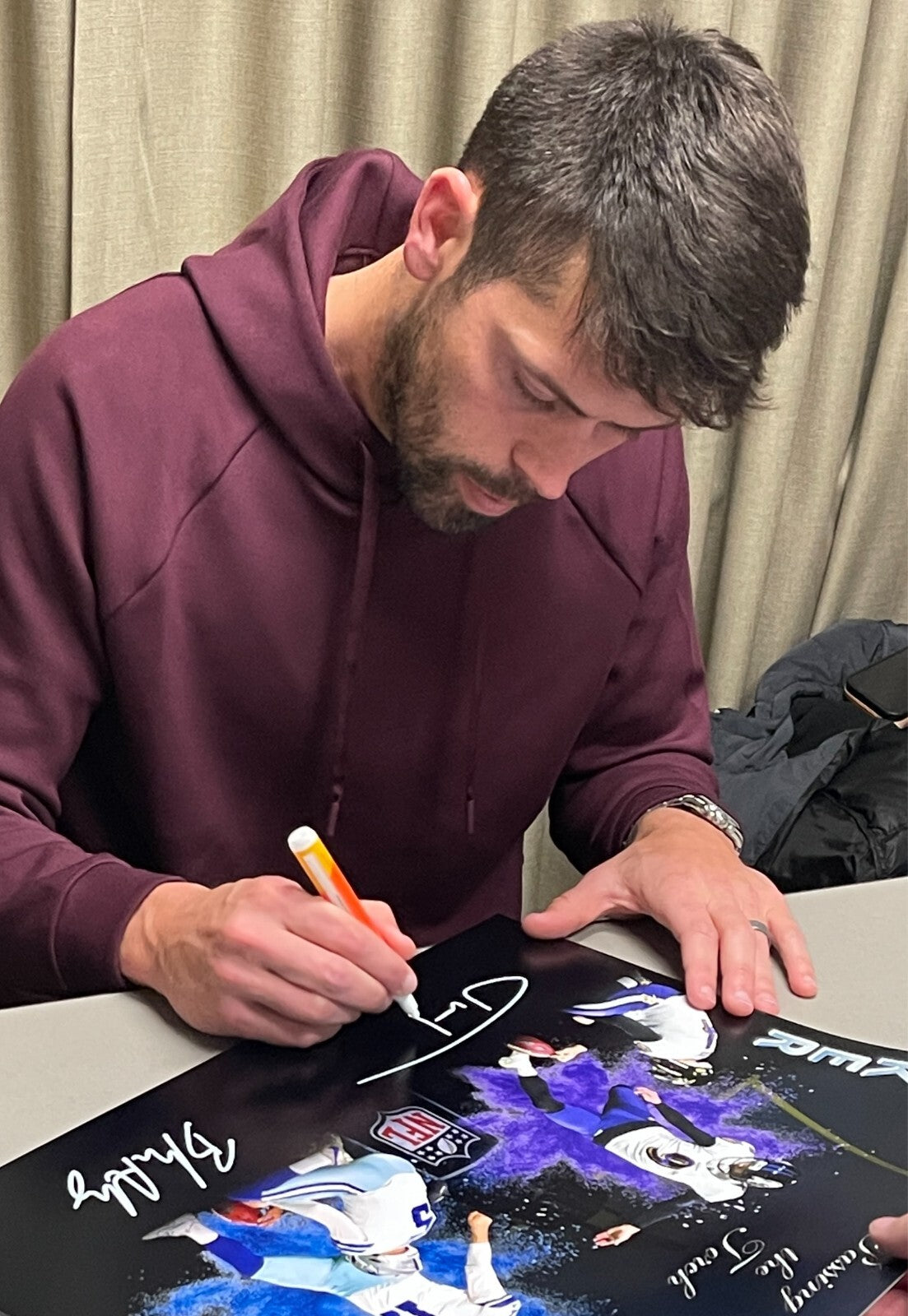 Justin Tucker & Brandon Aubrey Dual Signed Auto 16x20 Photo Beckett Wit. BAS COA4