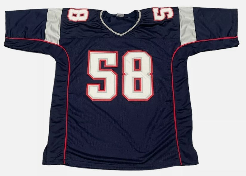 Matt Chatham Signed Patriots Custom Jersey w/ 3x SB Champ Beckett Wit BAS COA2