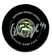Quinn Hughes Signed Minnesota Wild 25th Anniversary Logo Game Puck Fanatics COA0