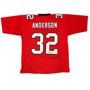 Jamal Anderson Signed Atlanta Falcons Custom Jersey w/ Dirty Bird JSA Wit COA0