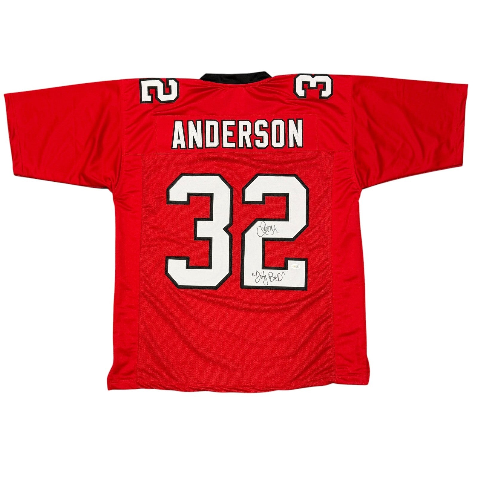 Jamal Anderson Signed Atlanta Falcons Custom Jersey w/ Dirty Bird JSA Wit COA0