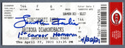 Jonathan India Signed Auto 1st Homerun Ticket 4/22/21 JSA COA & India HOLO0