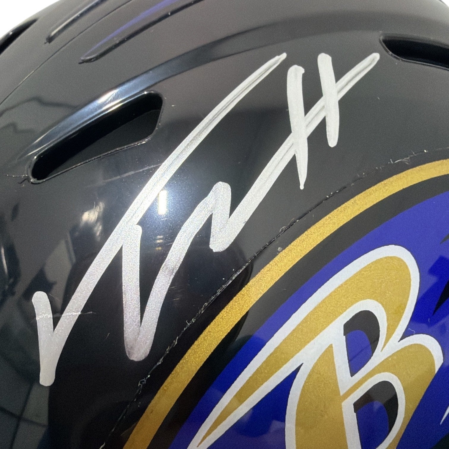 Trey Hendrickson Signed Baltimore Ravens Speed Mini Helmet JSA Witness COA1