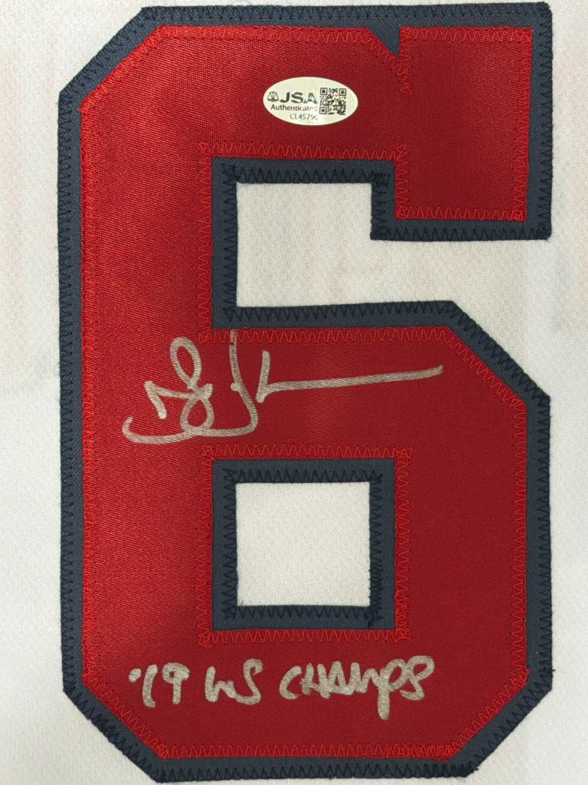 Sean Doolittle Signed Washington Nationals Custom Jersey  w 19 WS Champs JSA COA1