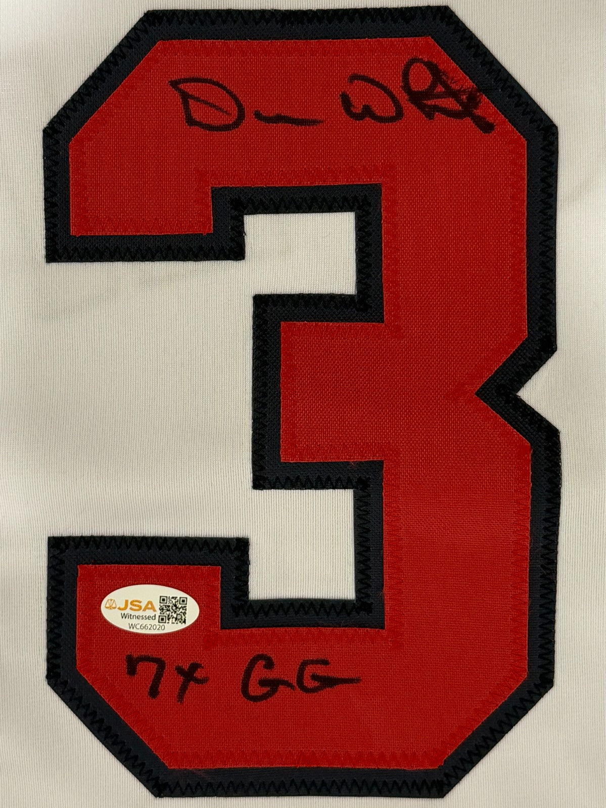 Devon White Signed California Angeles Custom Jersey w/ 7x GG JSA Witness COA1