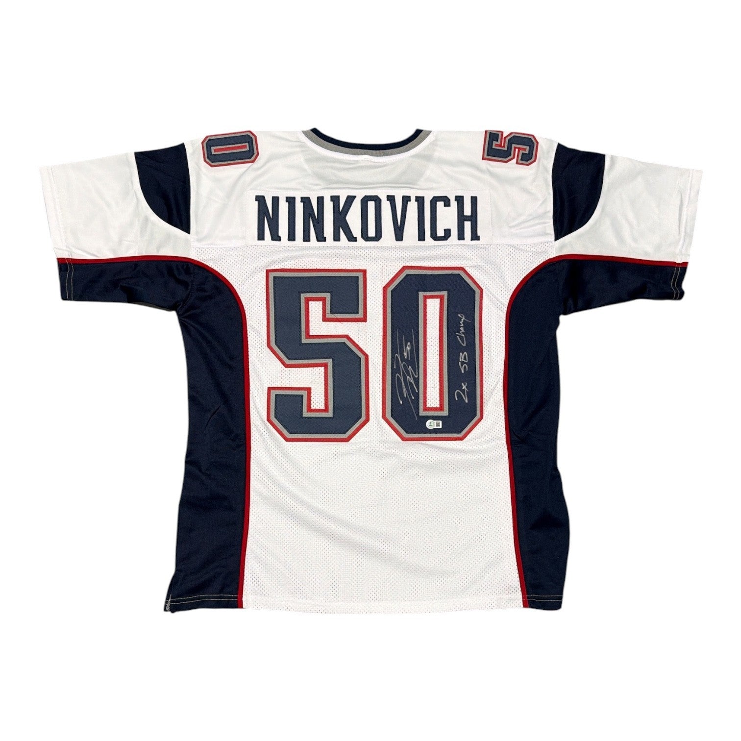 Rob Ninkovich Signed Patriots Custom Jersey w/ 2x SB Champ Beckett Wit BAS COA0