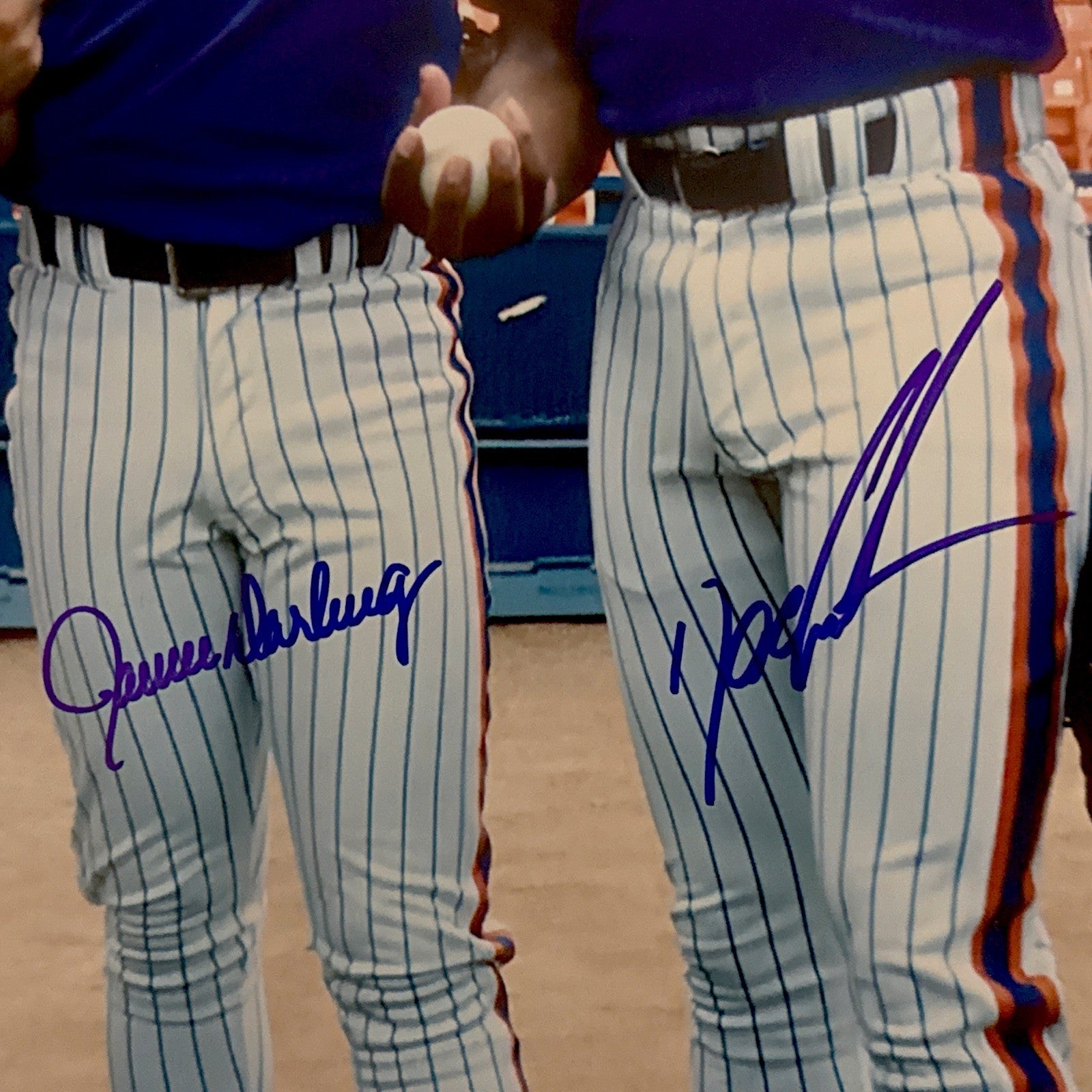 Gooden Darling Ojeda Fernandez Mets Starting Four Signed 16x20 Photo JSA W COA B2