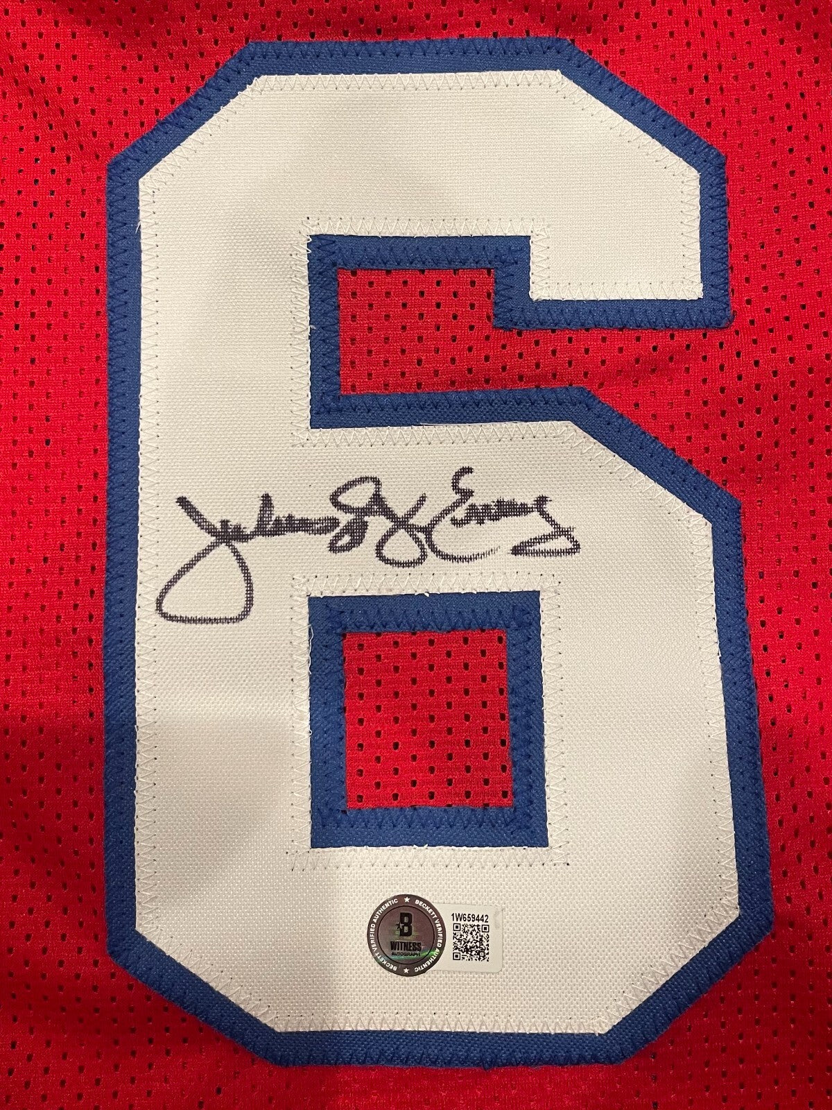 Julius "Dr J" Erving Signed Philly Custom Jersey Beckett Witness BAS COA1
